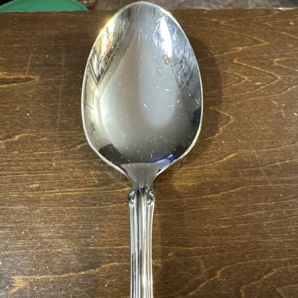 Oneida Community Louisiana Stainless Glossy Serving Spoon Flatware 8.75